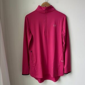 NWT Veil Spark 1/2 Zip Modest Performance Pullover in Pink Gym Size M